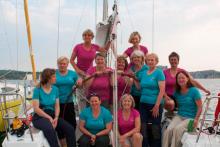 die zwei Teams auf einem Boot